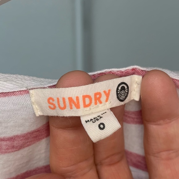 SUNDRY Anthro Saturdays and Sundays Striped Shirt - Picture 5 of 5